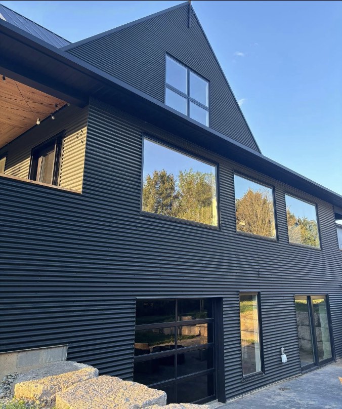 Modern home with clean, streak-free windows across the exterior